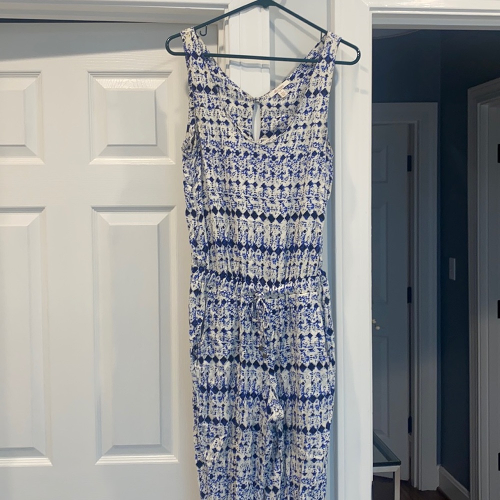Ella Moss blue ikat romper jumpsuit small